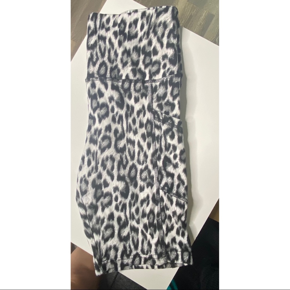 leopard print biker shorts